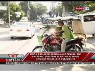 Pag-lift sa ban sa mga tricycle sa Quezon City na bumiyahe sa mga national road, pinag-aaralan