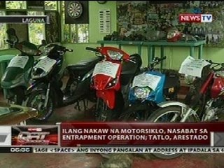QRT: Ilang nakaw na motorsiklo, nasabat sa entrapment operations a Laguna