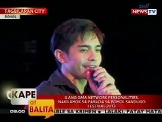 KB: Ilang Kapuso personalities, nakilahok sa parada sa Bohol Sandugo Festival 2013