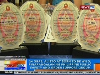 NTG: Ilang programa ng GMA Network, pinarangalan ng PHL Public Safety & Order Support Group