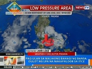 NTG: Pag-ulan sa malaking bahagi ng bansa, dulot ng LPA na nakapaloob sa ITCZ