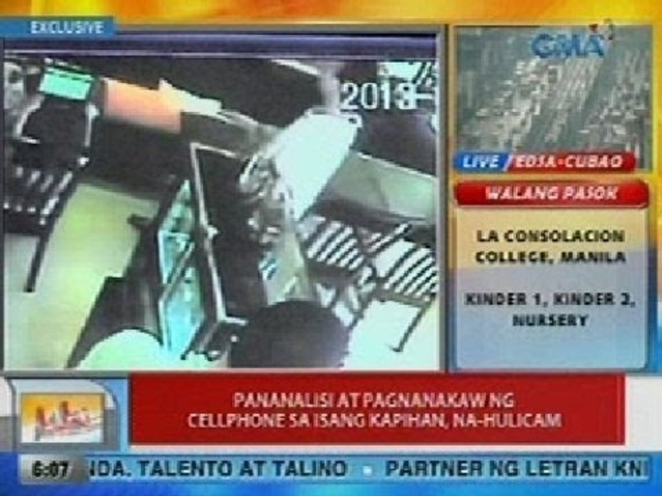 UB: Exclusive: Pananalisi at pagnanakaw ng cellphone sa isang kapihan sa QC, na-hulicam