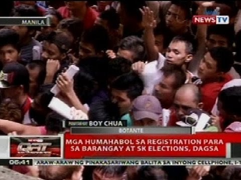 QRT: Mga humahabol sa registration para sa barangay at SK elections, dagsa