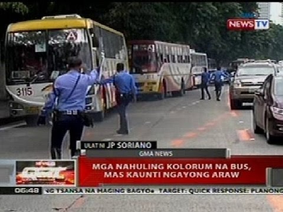 QRT: Mga nahuling kolorum na bus sa Manila, mas kaunti ngayong araw