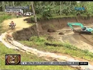 24 Oras: Malaking bahagi ng kalsada, gumuho