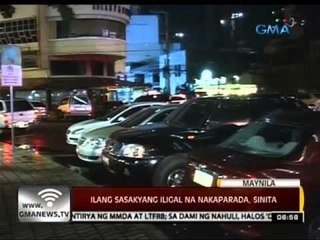 24 Oras: Ilang sasakyang iligal na nakaparada sa Malate, sinita