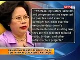 BT: Unti-unting pag-alis ng PDAF ng mga mambabatas, iminumungkahi ni Sen. Santiago