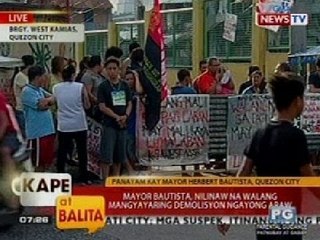 KB: Mayor Bautista, nilinaw na walang mangyayaring demolisyon sa West Kamias ngayong araw