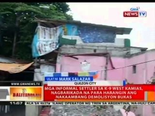 BT: Mga informal settler sa K-9 West Kamias, nagbarikada na