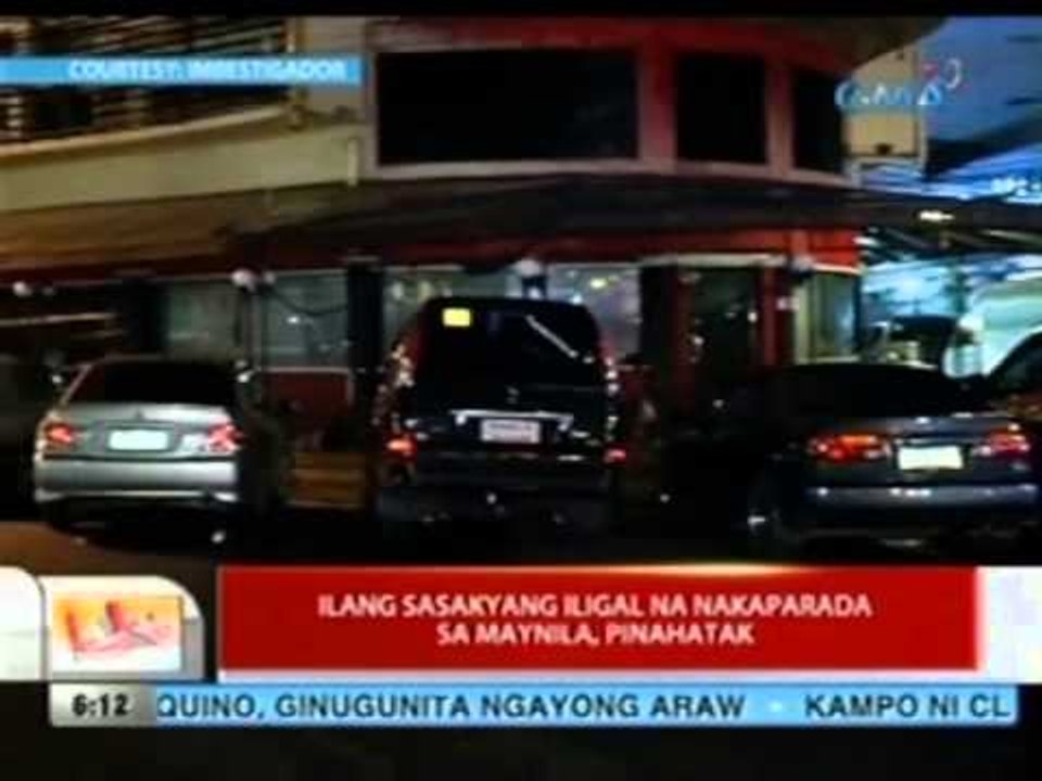 UB: Ilang sasakyang iligal na nakaparada sa Maynila, pinahatak