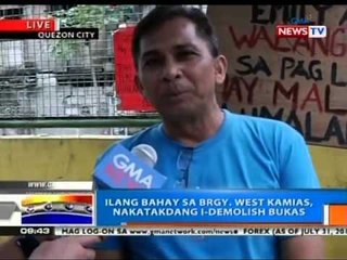 NTG: Ilang bahay sa Brgy. West Kamias, QC, nakatakdang i-demolish bukas