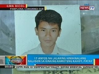 BP: 17-anyos na lalaking hinihinalang nalason sa kinaing kamoteng kahoy sa CamSur, patay