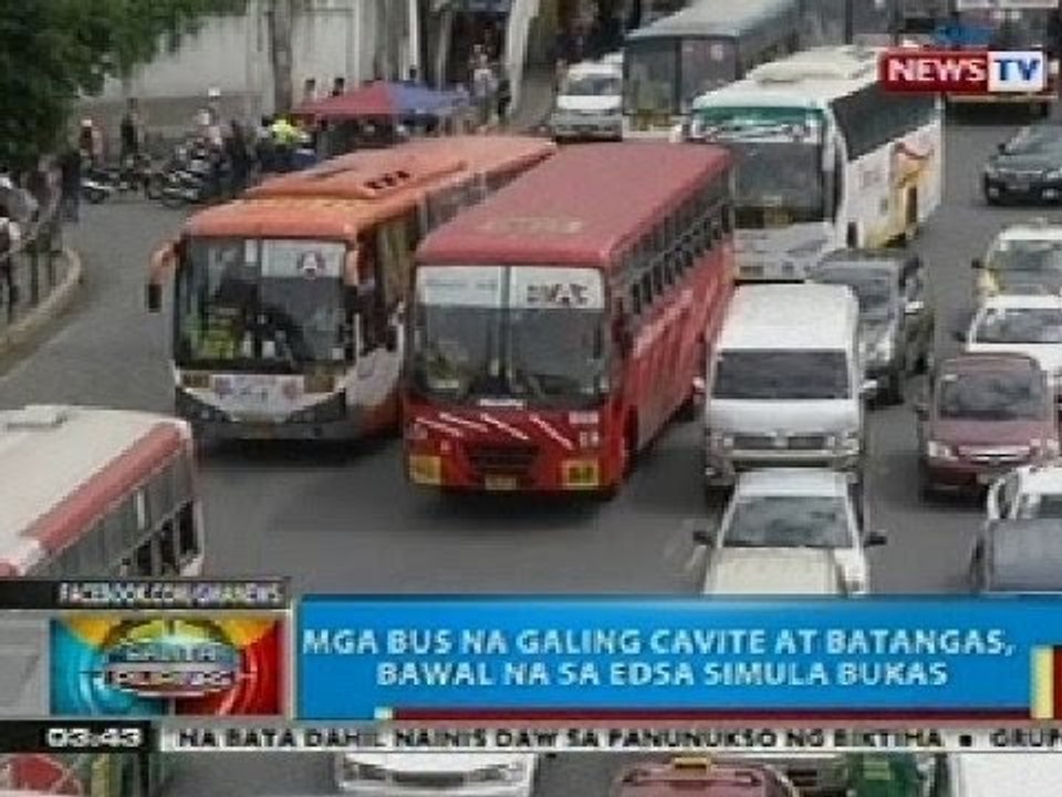 BP: Mga bus na galing Cavite at Batangas, bawal na sa EDSA simula bukas