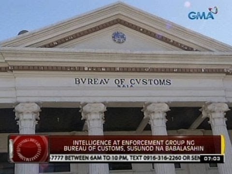Intelligence at enforcement group ng Bureau of Customs, susunod na babalasahin