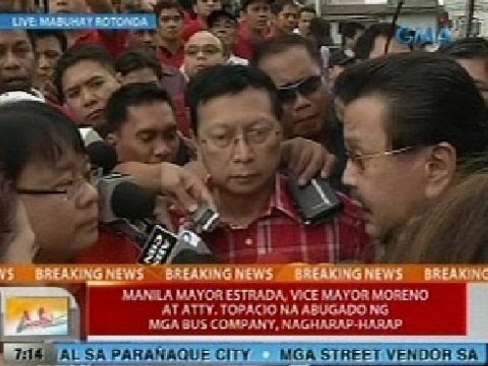 UB: Erap, Isko at Atty. Topacio na abugado ng bus firms nagharap-harap