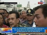 NTG: Erap at Moreno, nanguna sa paninita ng mga bus na walang sticker at bumiyahe pa rin sa Maynila