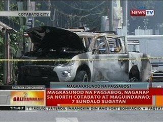 BT: Magkasunod na pagsabog, naganap sa North Cotabato at Maguindanao, 7 sundalo sugatan