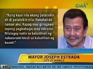 UB: Mayor Erap, hindi natitinag sa mga banta ng bus operator at kuliglig drivers