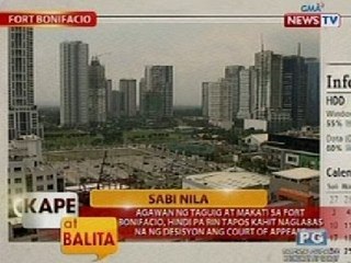 KB: Agawan ng Taguig at Makati sa Fort Bonifacio, 'di pa rin tapos