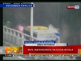 BT: Bus, nasusunog sa EDSA-Ayala