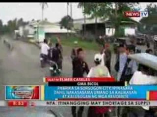 BP: Pabrika sa Sorsogon City, ipinasara dahil nakakasama umano sa kalikasan at kalusugan