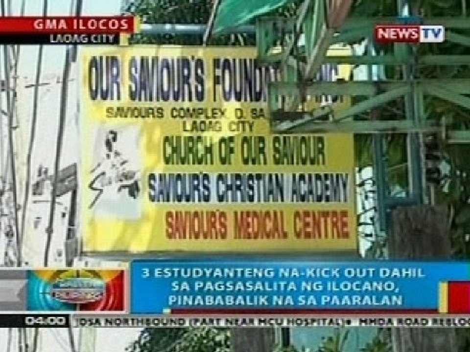 BP: 3 estudyanteng na-kick out dahil sa pagsasalita ng Ilocano, pinababalik na sa paaralan