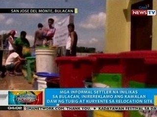 BP: Mga informal settler na inilikas sa Bulacan, nagrereklamo