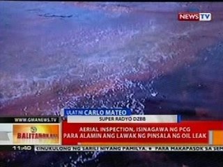 BT: Aerial inspection, isinagawa ng PCG para alamin ang lawak ng pinsala ng oil leak sa Cavite