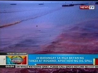 BP: 20 barangay sa mga bayan ng Tanza at Rosario, Cavite, apektado ng oil spill