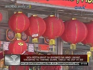 24 Oras: Mga restaurant sa Binondo na hindi umano nagbayad ng tamang buwis, target ng DOF at BIR