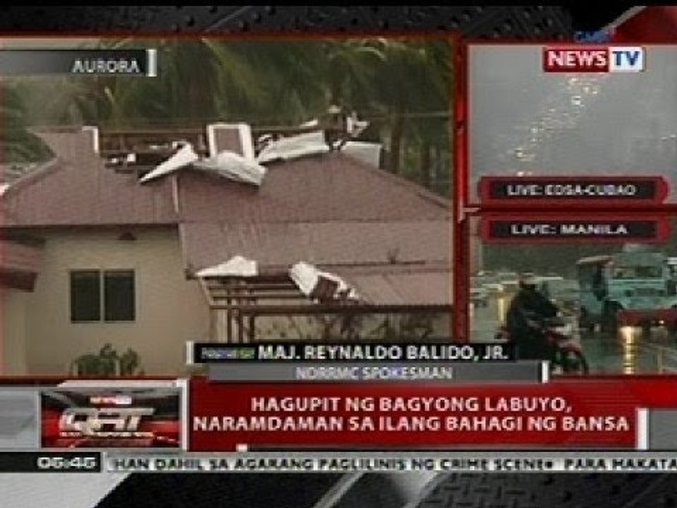 QRT: Hagupit ng Bagyong Labuyo, naramdaman sa ilang bahagi ng bansa