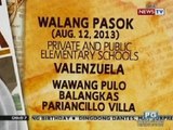 KB: Alamin ang mga eskwelahang walang pasok ngayong araw