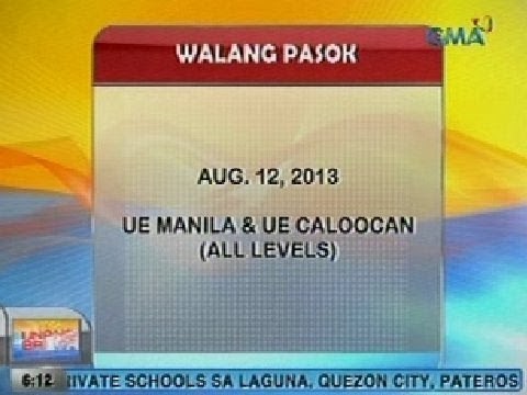 UB: Iba pang eskwelahan na wala na ring pasok ngayong araw