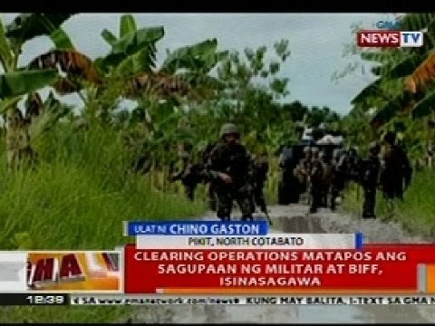 BT: Clearing ops matapos ang sagupaan ng militar at BIFF sa N. Cotabato, isinasagawa