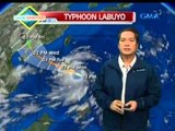 24 Oras: PAGASA: Bagyong Labuyo, posibleng mag-landfall bukas