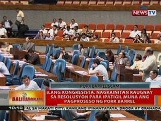 BT: Ilang kongresista, nagkainitan sa resolusyon para ipatigil muna ang pagproseso ng pork barrel