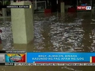BP: Brgy. Almacen, Bataan, binaha kasunod ng pag-apaw ng ilog