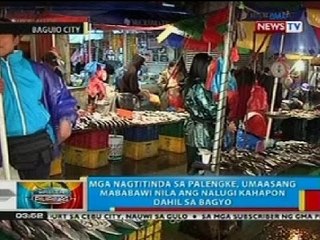 BP: Mga nagtitinda sa palengke sa Baguio, umaasang mababawi ang nalugi kahapon dahil sa bagyo