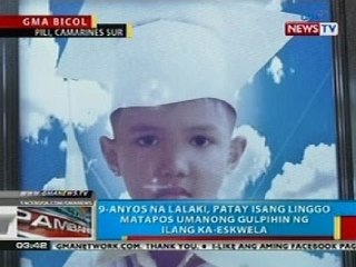 BP: 9-anyos na lalaki sa CamSur, patay isang linggo matapos gulpihin ng ka-eskwela