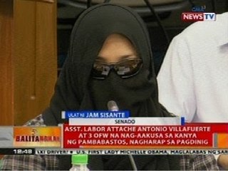 BT: Asst. Labor Attache Antonio Villafuerte at 3 OFW, nagharap sa pagdinig