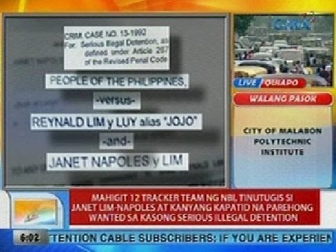 UB: Mahigit 12 tracker team ng NBI, tinutugis si Napoles at kanyang kapatid