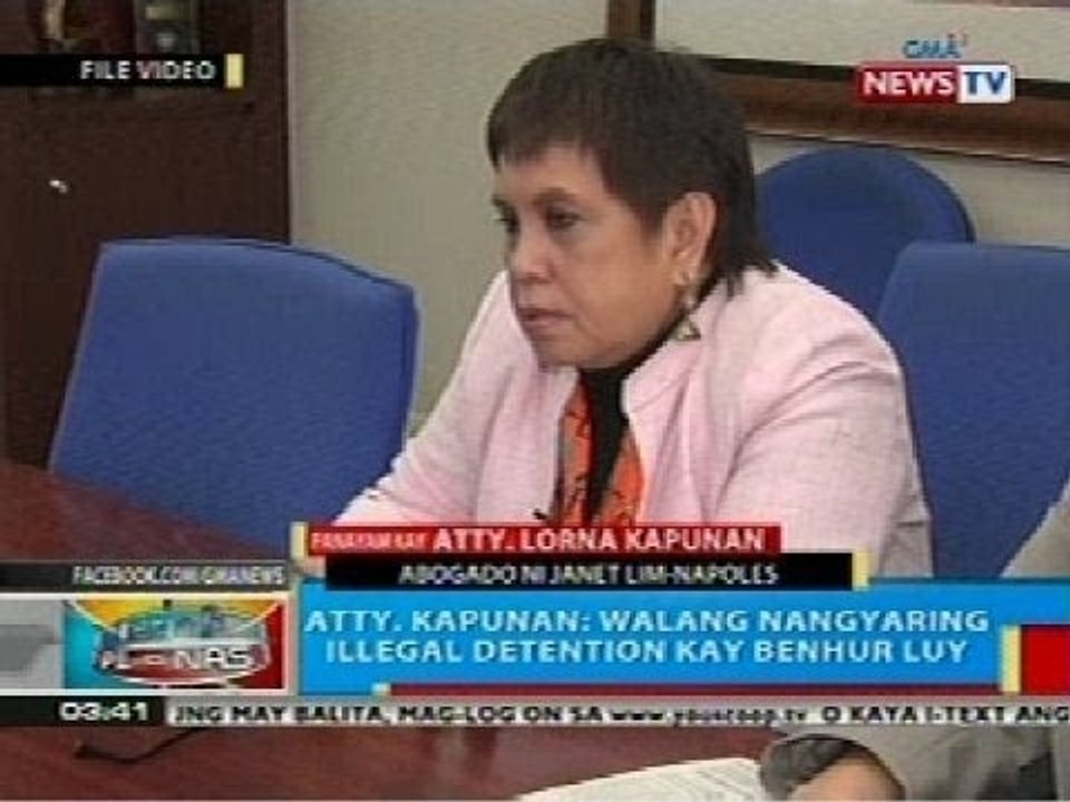 BP: Abugado ni Janet Lim-Napoles, 'di raw alam kung nasaan ang kanyang kliyente