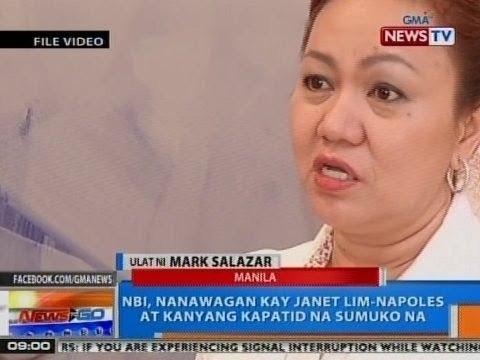 NTG: NBI, nanawagan kay Napoles at kanyang kapatid na sumuko na