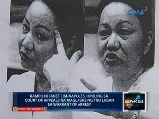 Saksi: TRO sa warrant of arrest, hiniling ng kampo ni Janet Napoles