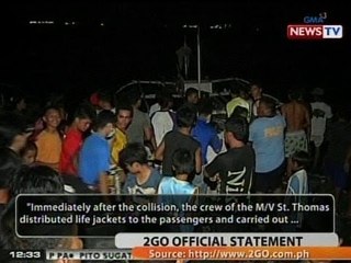BT: Official statement ng 2GO kaugnay sa banggaan ng 2 barko sa Cebu