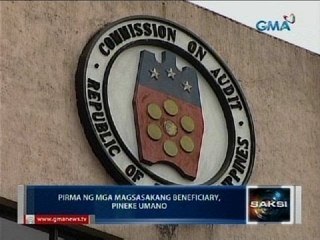 Saksi: COA report: ghost NGO ang marami sa mga nakatanggap ng pork barrel fund
