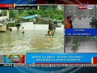 BP:  Baha sa Brgy. Roxas District, QC, nagsimula nang humupa