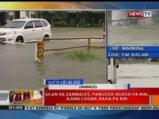 BT: Ulan sa Zambales, pabugso-bugso pa rin
