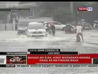 QRT: Bahagi ng SLEX, 'di madaanan dahil sa matinding baha