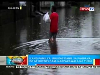 Download Video: BP: Ilang pamilya, inilikas dahil sa pagbaha; Ipo at Bustos dam, nagpakawala ng tubig